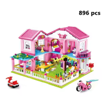 City 1 Change 3 Summer Double-storey Villa House Building Blocks Toys #B - $66.99