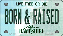 Born and Raised New Hampshire Novelty Mini Metal License Plate Tag - £11.70 GBP