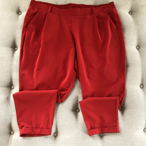 Torrid Pleat Front Cuffed Pants Orange Spice Taper 4 4X - $24.30