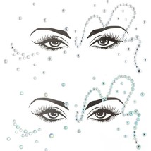 Face Gems Jewels Stickers for Women Self adhesive Gems Acrylic Crystal Glitter S - £14.13 GBP