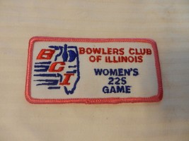 Bowlers Club of Illinois Women&#39;s 225 Game Patch from the 90s Red Border - £7.85 GBP