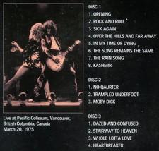 Led Zeppelin - Prisoners Of Rock &#39;n&#39; Roll ( 3 CD SET ) ( Pacific Coliseum . Vanc - £33.96 GBP