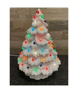 Vintage 16” Handmade Lighted Ceramic Christmas Tree - Tested &amp; Working - $145.12