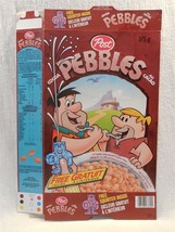 Flintstones 1991 Post Cocoa Pebbles Cereal Box from Canada Pebbles Squirters - £6.45 GBP