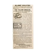 Pillow Asthma Inhaler Lungs 1885 Advertisement Victorian Quack Medicine ... - $28.05 CAD