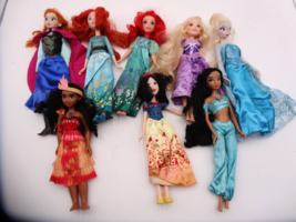 Disney Doll Lot of Princess Dolls all Dressed Lot of 8 - £18.38 GBP