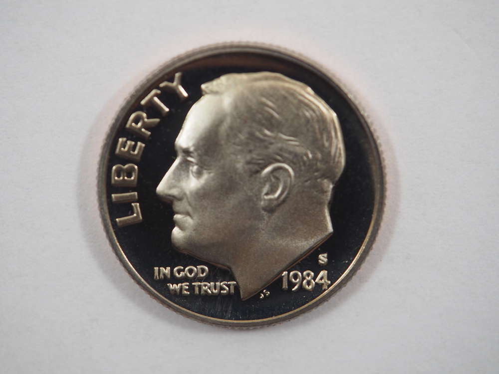 1984 S Roosevelt Clad Dime Proof GEM US Coin Proof (PF) - SKU 114USDMCL - $2.95