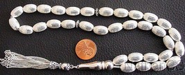 Prayer Beads Large Tesbih All Sterling Silver - Impressive and Heavy 2 Troy Oz. - £441.58 GBP