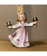 1979 Girl Candleholder 5 Inch Figurine - $9.50