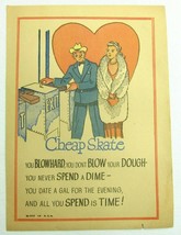 Vintage Vinegar Valentine CheapSkate Penny Dreadful Sarcasm Insult Poem Ephemera - £7.97 GBP