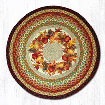 Earth Rugs RP-431 Autumn Wreath Round Patch 27&quot; x 27&quot; - £39.80 GBP