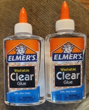 Elmer&#39;s Liquid School Glue, Clear, Washable, 5 Ounces, 2 Count - £7.10 GBP