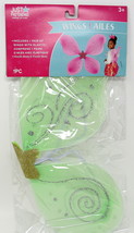 Wings Green Halloween Costume Glitter Angel Fairy Butterfly Child Dress ... - $12.86
