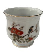 Vintage Takara Japan Porcelain Vase – Bird &amp; Red Floral Design, Scallope... - $463.86 MXN