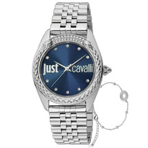 Just Cavalli Women&#39;s Glam Chic Snake Blue Dial Watch - JC1L195M0055 - £82.70 GBP