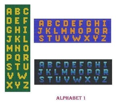 Bead Loom Alphabet 1 All Letters Bracelet Pattern Chart PDF AL_1 - £3.93 GBP