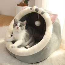 Pet Tent Cave Bed for Cats Small Dogs Self-Warming Cat Tent Bed Cat Hut Comforta - £15.71 GBP+