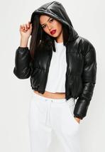 Hidesoulsstudio Women Puffer Black Leather Jacket #19 - £338.12 GBP