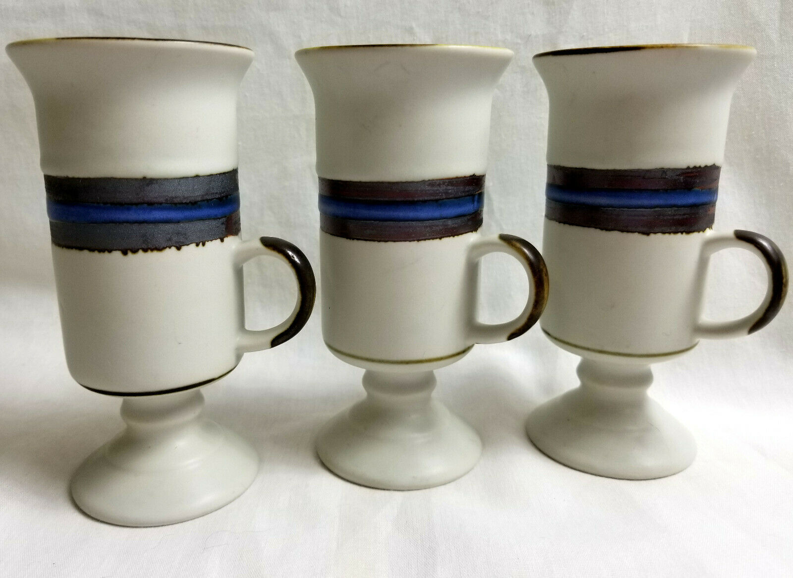 Primary image for Otagiri Cappuccino Coffee Latte Tea Drinking Cup Mug Blue White 5.5"