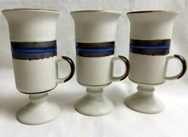 Otagiri Cappuccino Coffee Latte Tea Drinking Cup Mug Blue White 5.5&quot; - £23.59 GBP