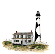 Cape Lookout Lighthouse Vinyl Decal Sticker for Car/Truck Laptop or Phone - $6.95+