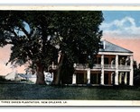 Three Oaks Plantation New Orleans Louisiana LA WB Postcard Y8 - £3.61 GBP