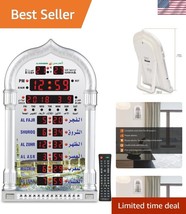 Azan Reminder Clock in Gray - Dual Alarm &amp; Calendar Display for Home or ... - $1,839.98 MXN