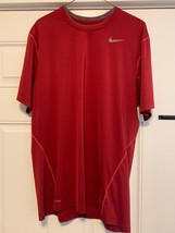 Men&#39;s Nike Pro Combat t shirt Red EUC size XL pre owned - £15.37 GBP