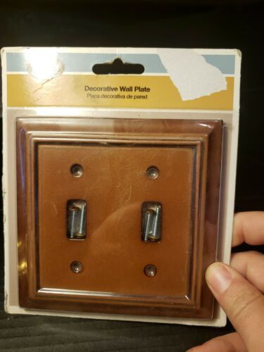 W10763-SDL Brown Architect Double Switch Cover Plate - $4.95