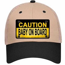 Caution Baby On Board Novelty Khaki Mesh License Plate Hat - £22.71 GBP