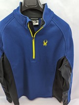 Spyder Mens XL Half Zip Outbound Stryke Sweater Jacket Blue/Yellow (C35) - £14.79 GBP