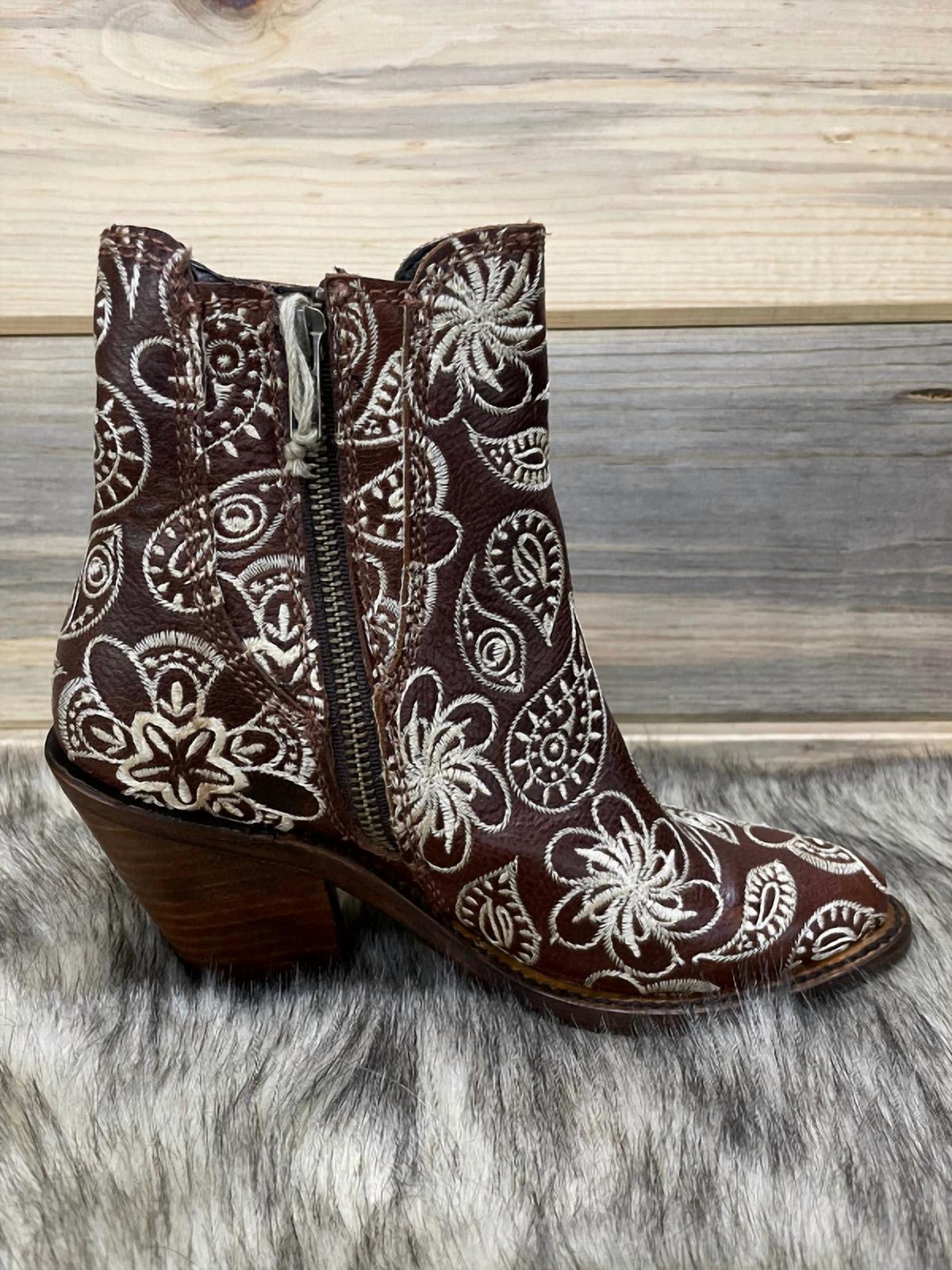 Liberty Black paisley bootie in Brown