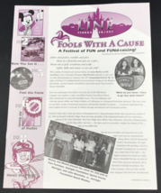 1997 Disneyland Line Cast Member Newsletter Fools with a Cause Vol 29 No 9 - $9.49