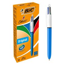 BIC 4 Colours Original Retractable Comfortable Ballpoint Pens - Box of 12 - Medi - $22.59