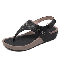 MCCKLE Woman Retro Sandals Women Flip Flops Female Hook Loop Thong Beach Shoes C - £37.54 GBP