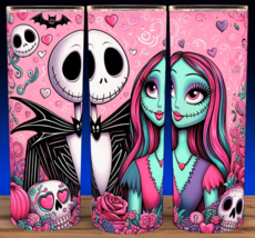 Nightmare Before Christmas Valentines Jack and Sally Cup Mug Tumbler 20oz - £15.53 GBP