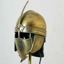 Helmet Medieval Armor Knight Roman Spartan Crusader Costume Helmet - £100.90 GBP