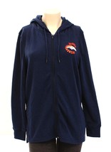 NFL Team Apparel Denver Broncos Blue Zip Front Hoodie Women&#39;s  S  NWT - £78.65 GBP