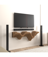Batamex Parametric 40&quot; Floating Shelf Modern Geometric 3D Wavy Wooden Wa... - $6,227.04 MXN