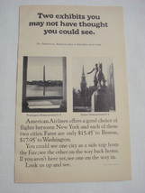 1964 American Airlines Ad to Boston and Washington, D.C. from New York City - $7.99