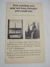 1964 American Airlines Ad to Boston and Washington, D.C. from New York City - £6.28 GBP