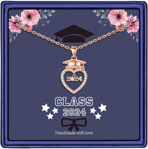 Graduation Gifts for Her 2024 - Graduation Cap Necklace Class of 2024 Graduation - £21.48 GBP