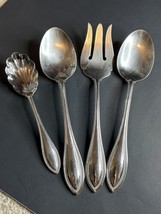 Oneida Arbor American Harmony 4 pc Stainless Serving Flatware Spoons Fork Sugar - $24.74