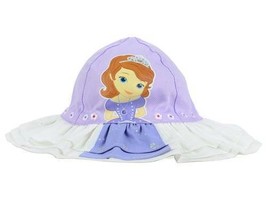 Bucket Sun Hat Disney Sofia Toddler Girls Purple White Summer -sz 18 mths-4 yrs - £6.32 GBP