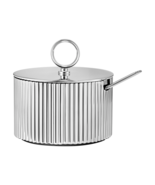 Bernadotte by Georg Jensen Stainless Steel Sugar Bowl with Spoon - Vtg NOS - $133.46 CAD