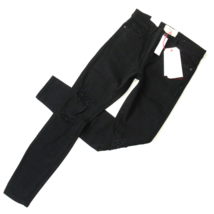 NWT Current/Elliott Stiletto in Jet Black Destroy Stretch Skinny Jeans 27 - £33.57 GBP