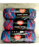 Lot of 3 Red Heart Super Saver Yarn #0784 BonBon, 5oz., 236 yards Sealed... - $19.79