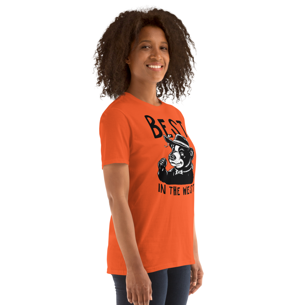 Short-Sleeve Unisex T-Shirt – Best in the West (Orange) Item image 14