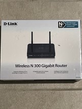 D Link Wireless Router N300 DIR 615 4 Lan Ports Wireless USB Port Black - $19.09
