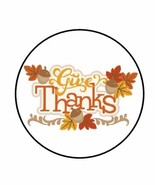 1.2&quot; Round 48 Give Thanks Thanksgiving Fall Envelope Seals Labels Stickers - $6.12 CAD